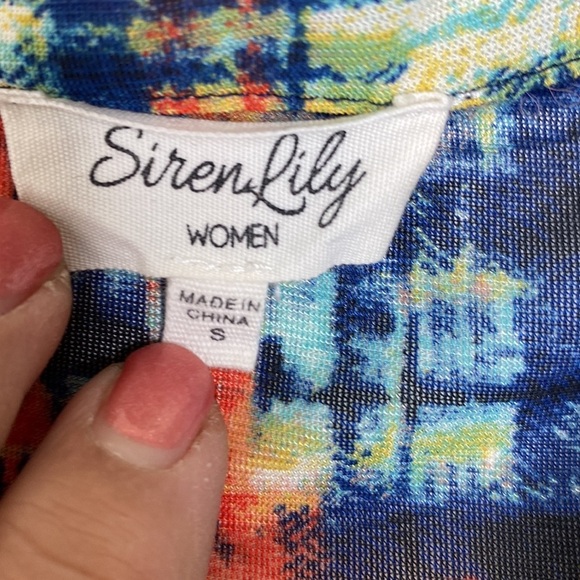SIREN LILLY Multicolor Button Front Top size S - Picture 4 of 9